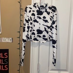 Cow print crop top